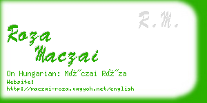 roza maczai business card